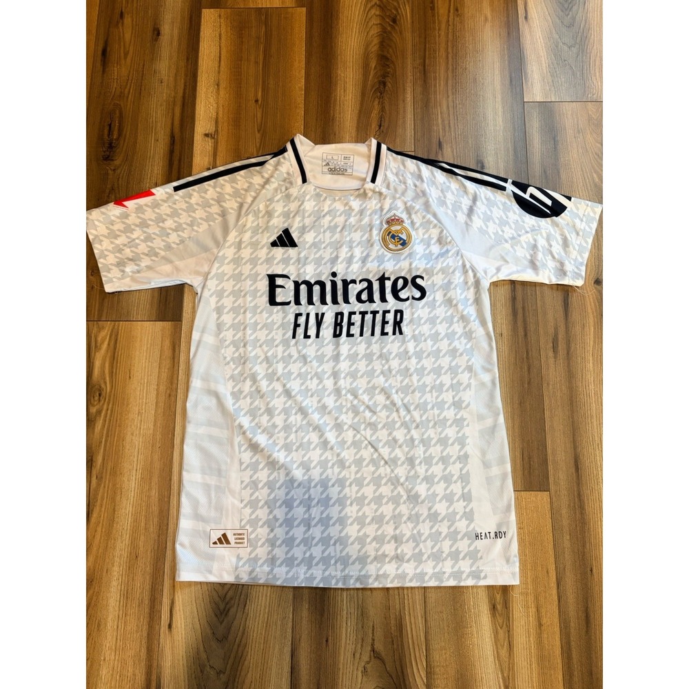 Adidas Real Madrid Soccer Futbol Jersey Men's Large Slim Fit 15 Arda Guler